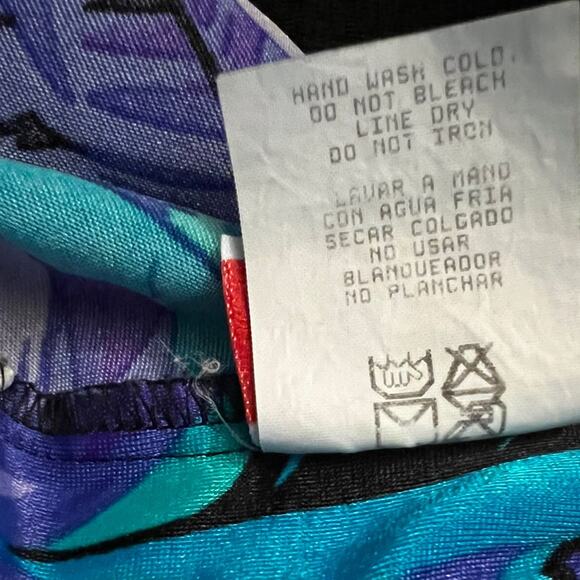 80’s Vintage Maxine Of Hollywood Purple Green Low Leg Glam Swimsuit Bathing Suit - Picture 5 of 12